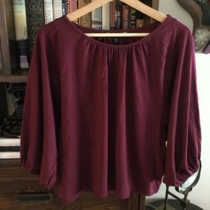Billowy Burgundy Top